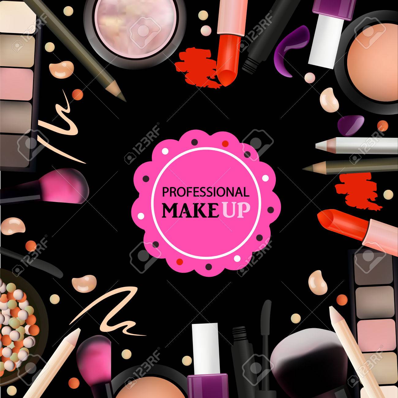 beauty make up design for salon courses makeup artists cosmetic makeup template printable
