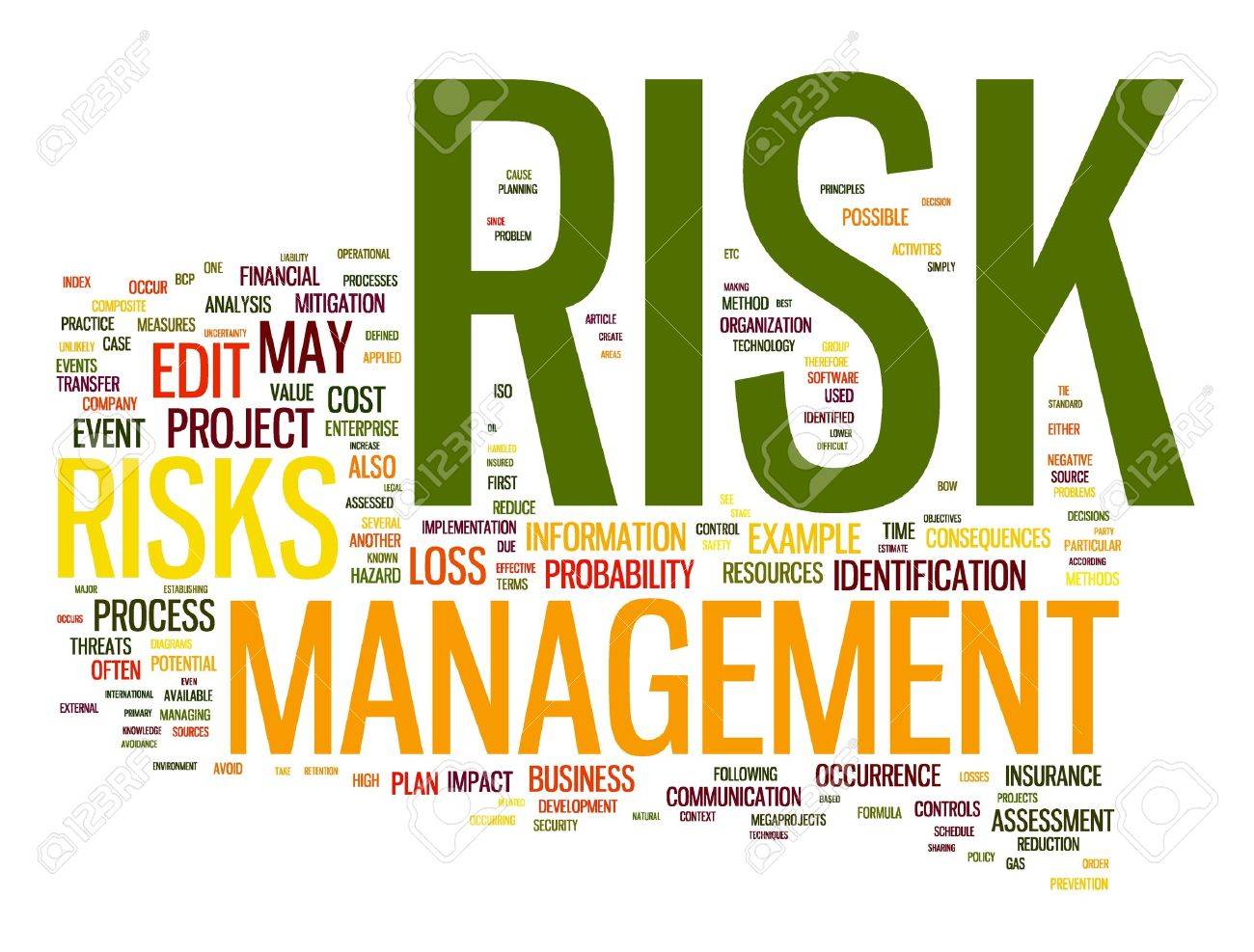 risk management: Risk management in word tag cloud