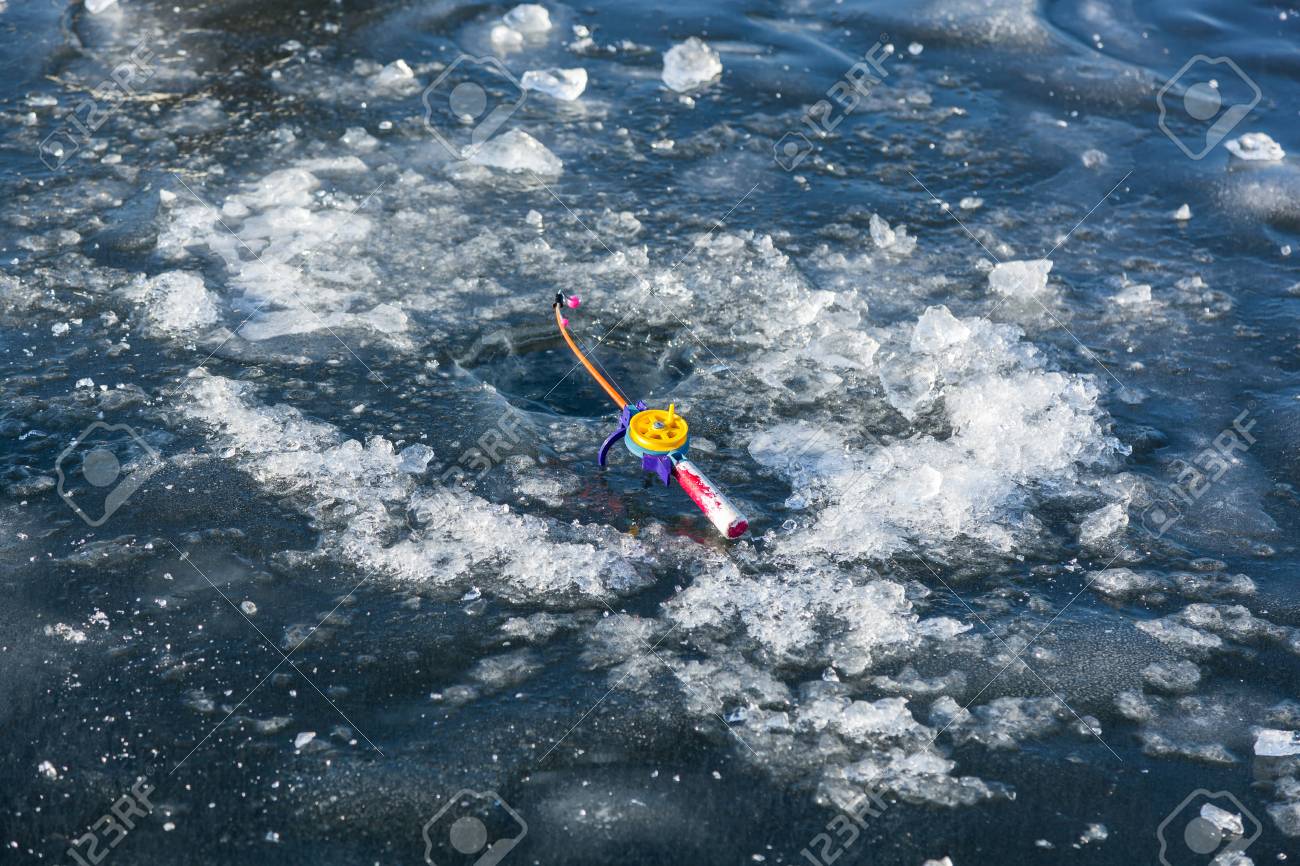 frozen fishing rod