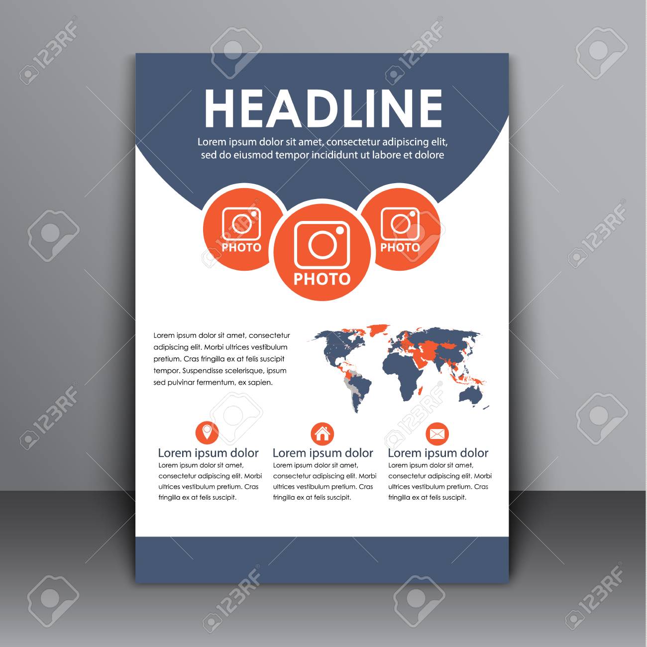 template flyers brochures reports cover with space for images f yers