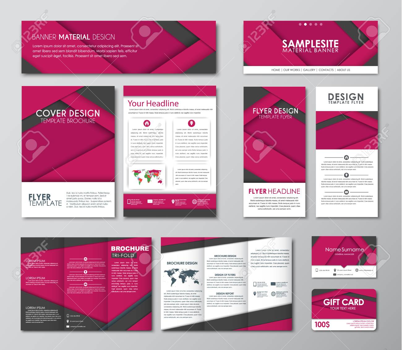corporate identity design set banner templates brochures flyers templates for brochures