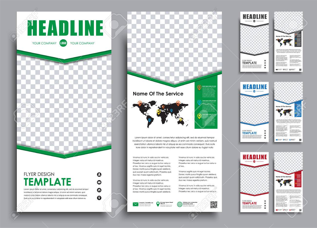 design white narrow flyers templates 2 pages in 4 color versions flyer template pages