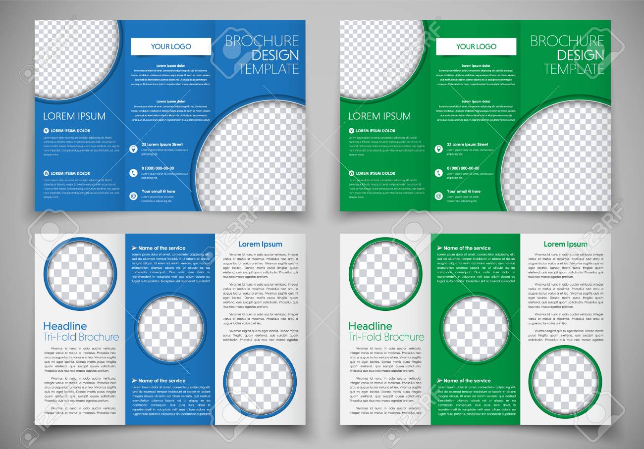 template triple folding brochure printing and advertising design