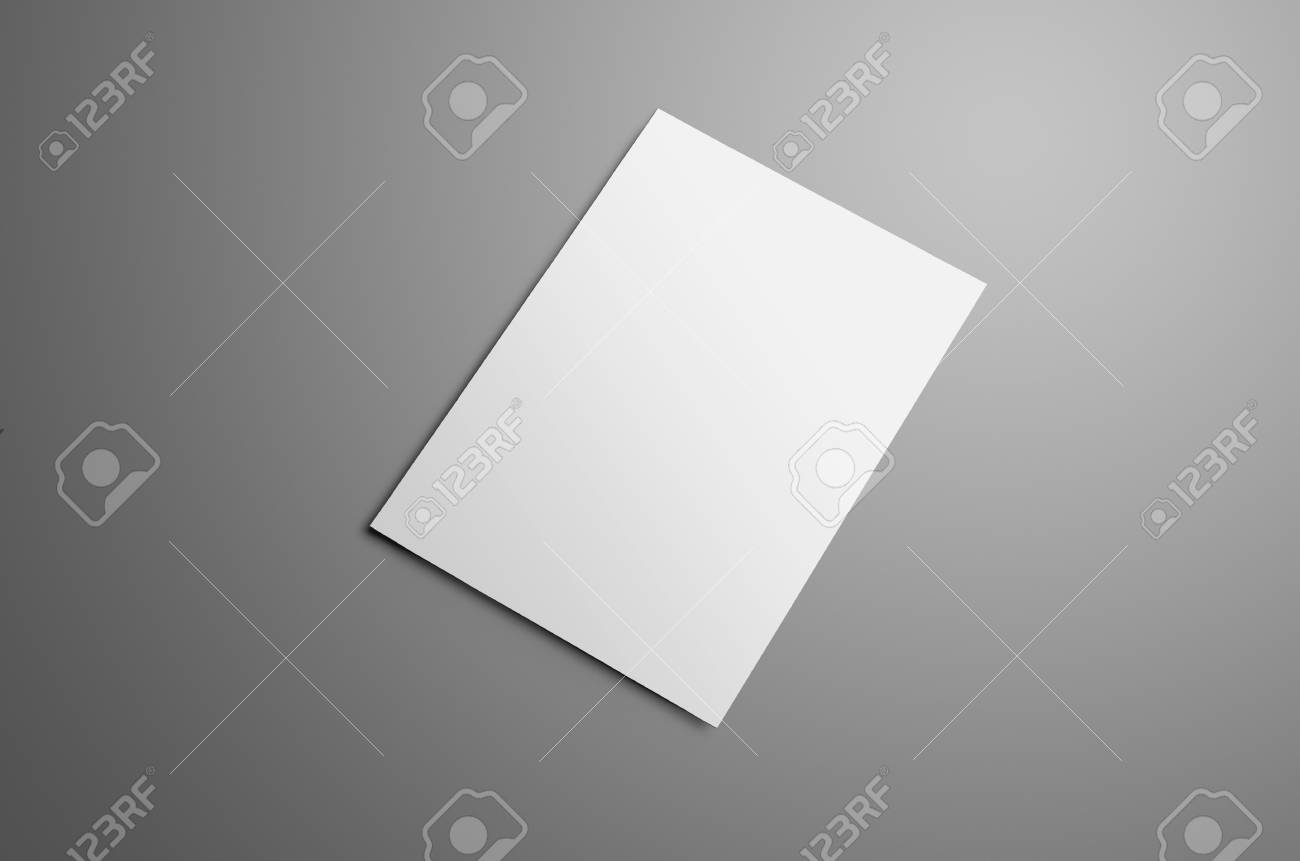 business mockup with one blank a4 a5 bi fold brochure with