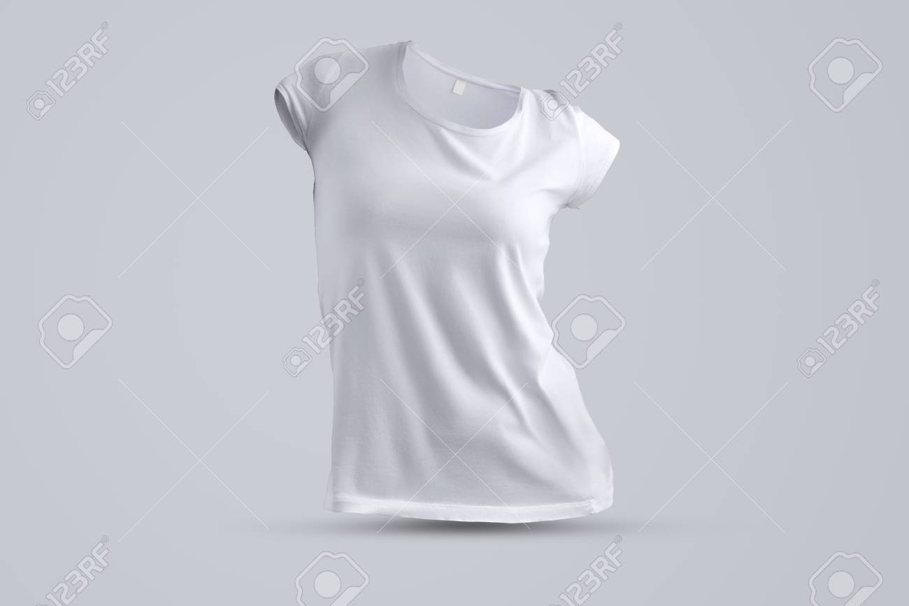 Download Stylish Mockup With Shape Of The Blank Female T Shirt Without Stock Photo Picture And Royalty Free Image Image 105949351