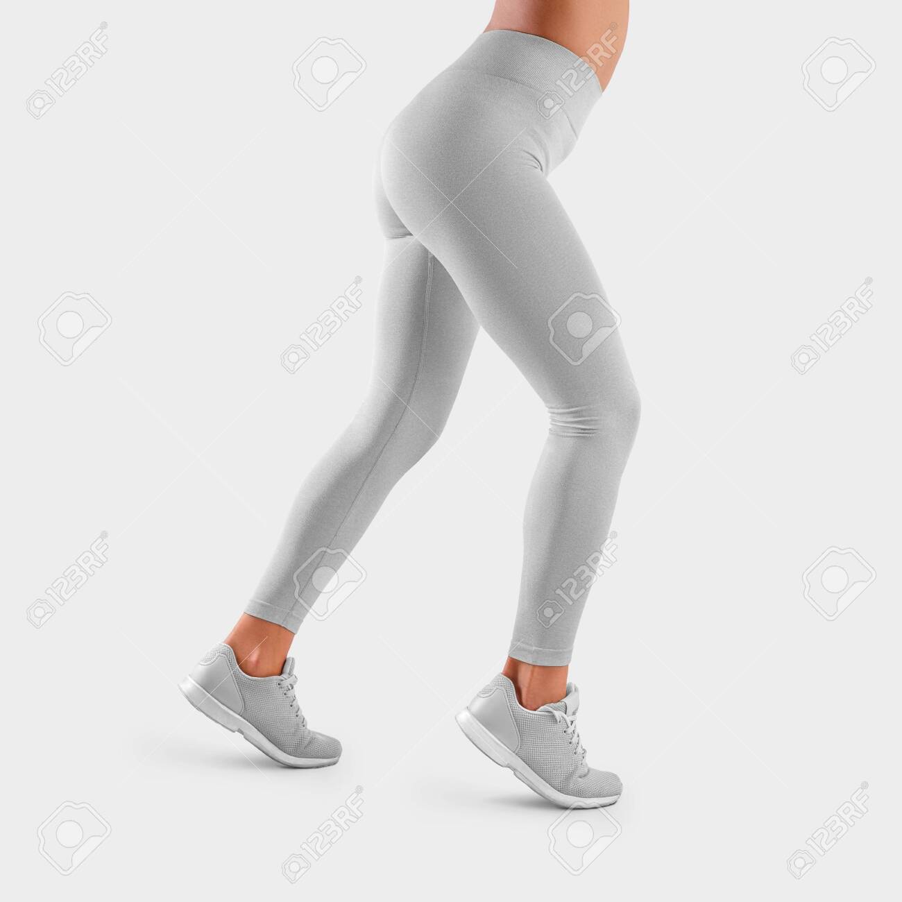 Download Template Of Stretch Pants On A Sports Running Girl In Sneakers Stock Photo Picture And Royalty Free Image Image 147979409