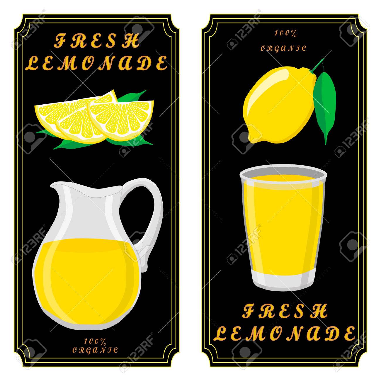 Vector Illustration Logo For Yellow Jug Liquid Lemonade Lemon Royalty Free Cliparts Vectors And Stock Illustration Image