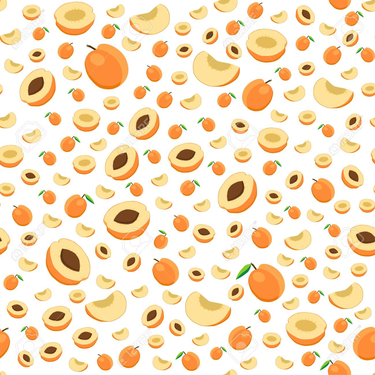 illustration on theme colored seamless apricot pattern type