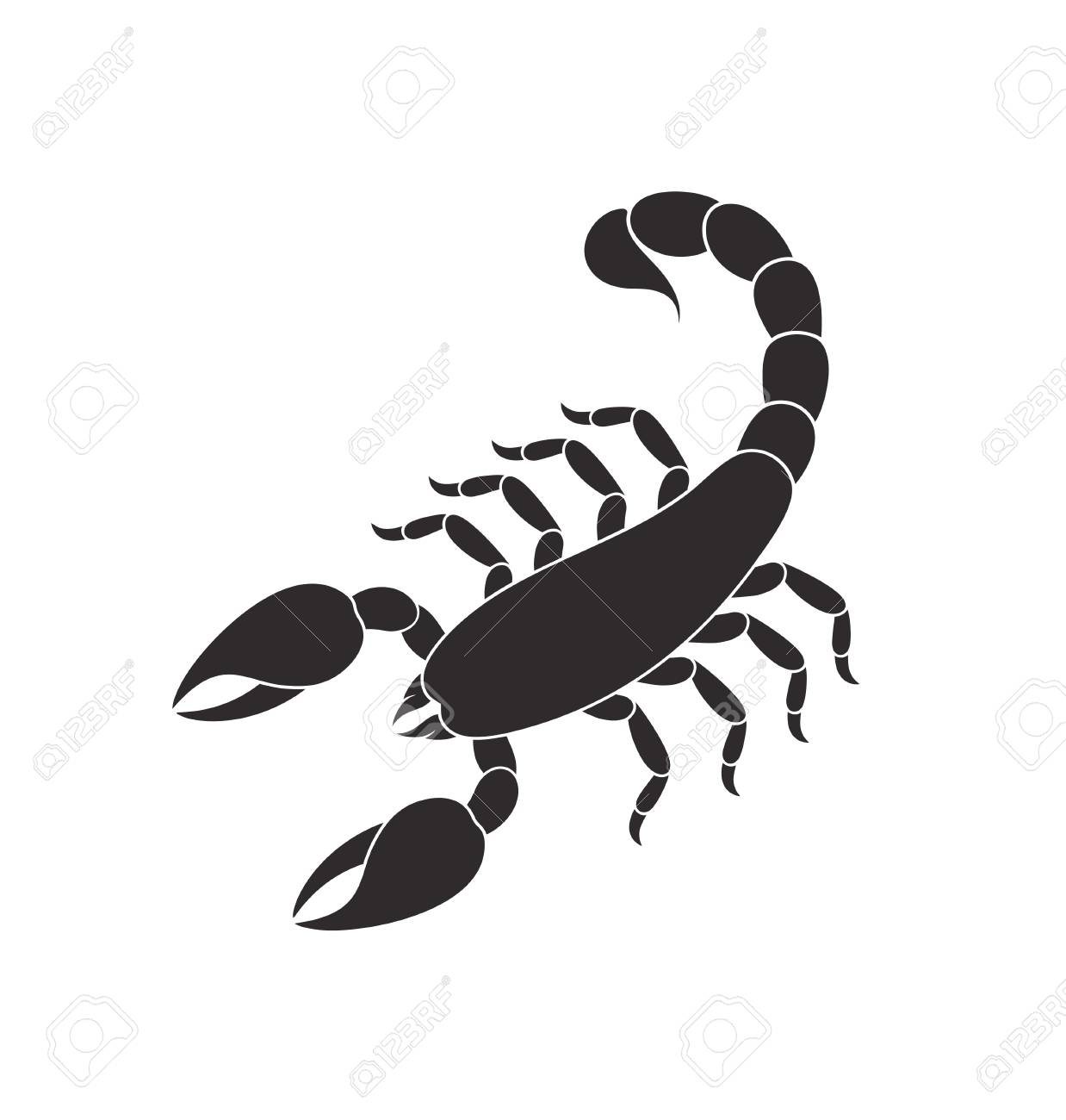 抽象的なサソリ 白い背景に孤立したサソリ のイラスト素材 ベクタ Image