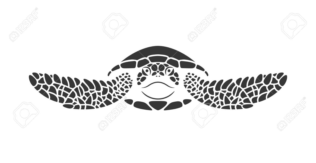 Sea turtle logo. Isolated turtle on white background. Reptile - 134470029 Sea turtle logo. Isolated turtle on white background. Reptile - 134470029