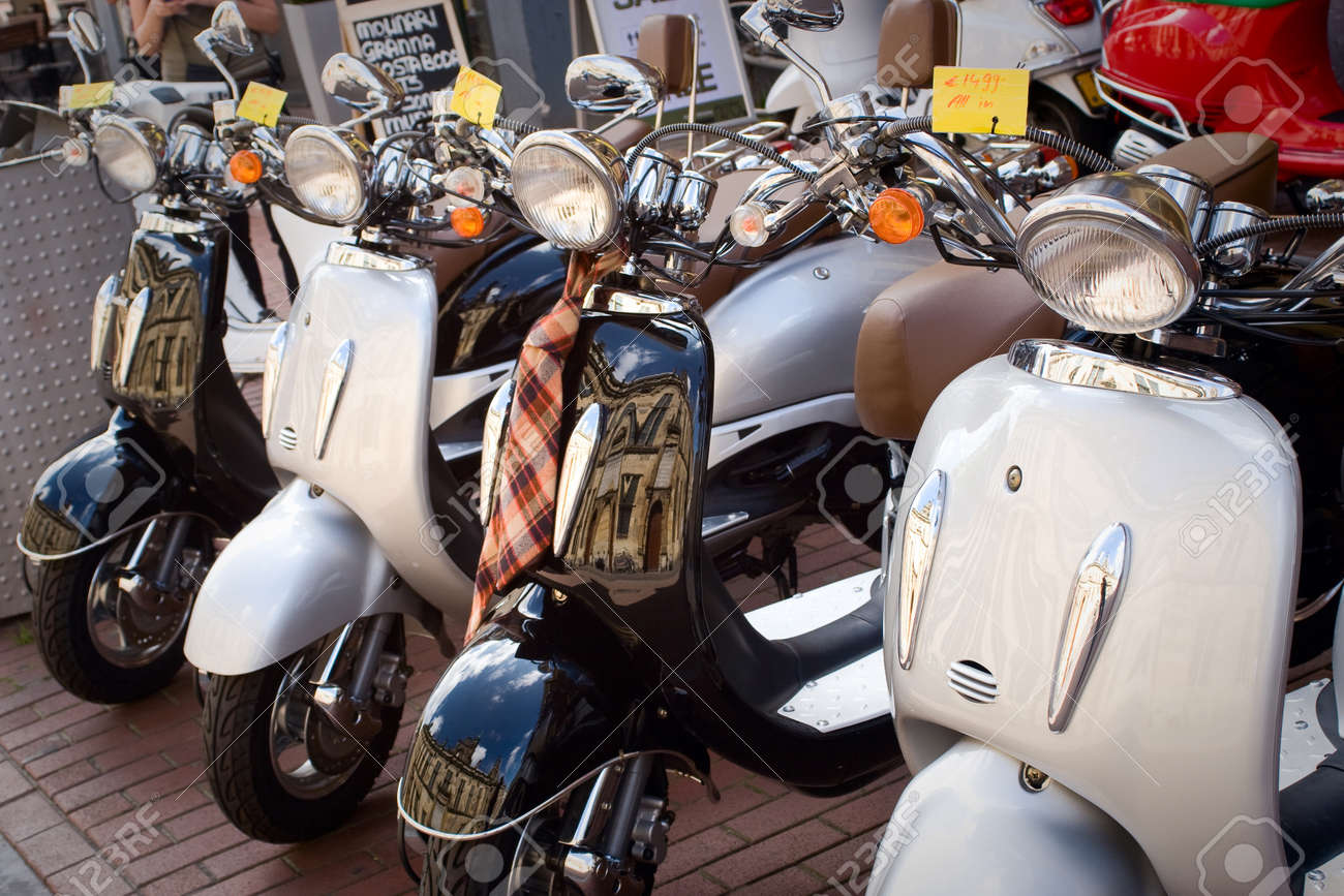 Old Fashioned Scooters Sale In Amsterdam Stock Photo Picture And Royalty Free Image Image 12412214