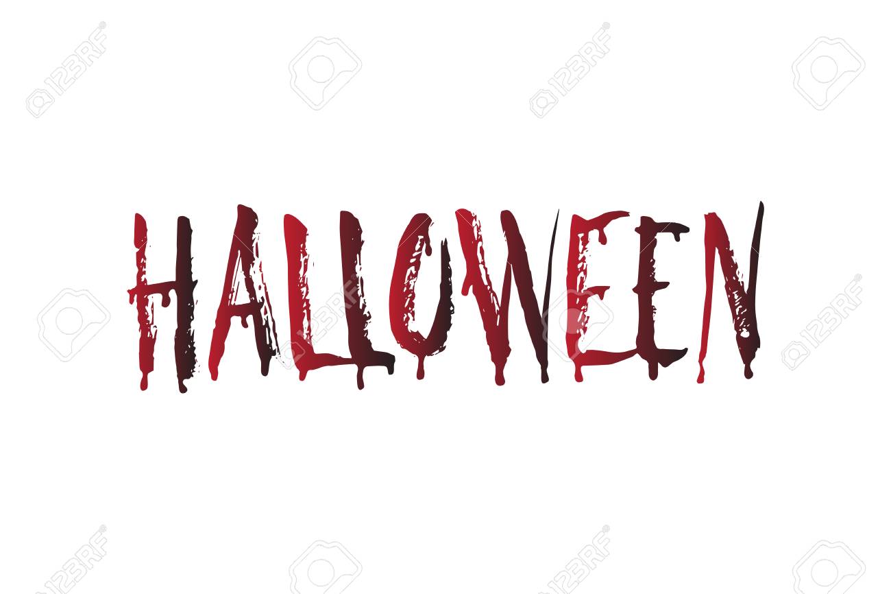 血のハロウィン ワードベクトルハロウィンデザイン要素 のイラスト素材 ベクタ Image