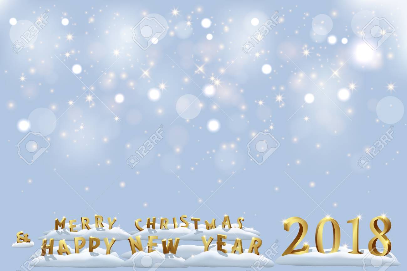 merry christmas and happy new year 2018 holiday template vector christmas and happy new year