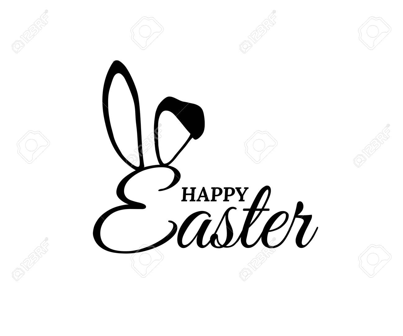 Easter bunny ears on holiday card with text. Rabbit costume mask with letters vector illustration. Cute party invitation on white background. Carnival spring festive decoration - 166393962 Easter bunny ears on holiday card with text. Rabbit costume mask with letters vector illustration. Cute party invitation on white background. Carnival spring festive decoration - 166393962