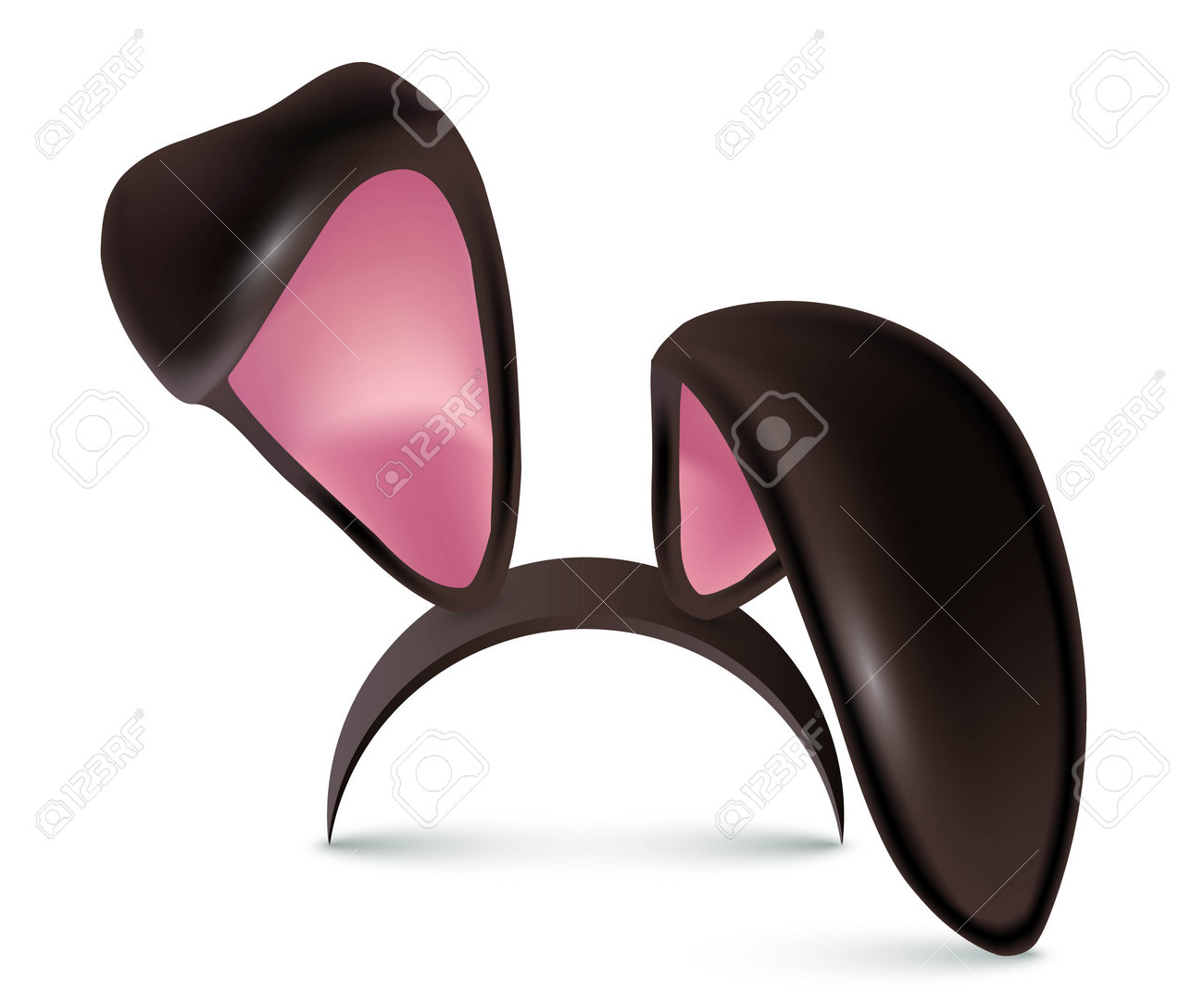 Black rabbit ears realistic 3d vector illustration. Easter bunny ears kid headband, mask collection. Hare costume pink cartoon element. Photo editor, booth, video chat app isolated on white clipart - 166812430 Black rabbit ears realistic 3d vector illustration. Easter bunny ears kid headband, mask collection. Hare costume pink cartoon element. Photo editor, booth, video chat app isolated on white clipart - 166812430