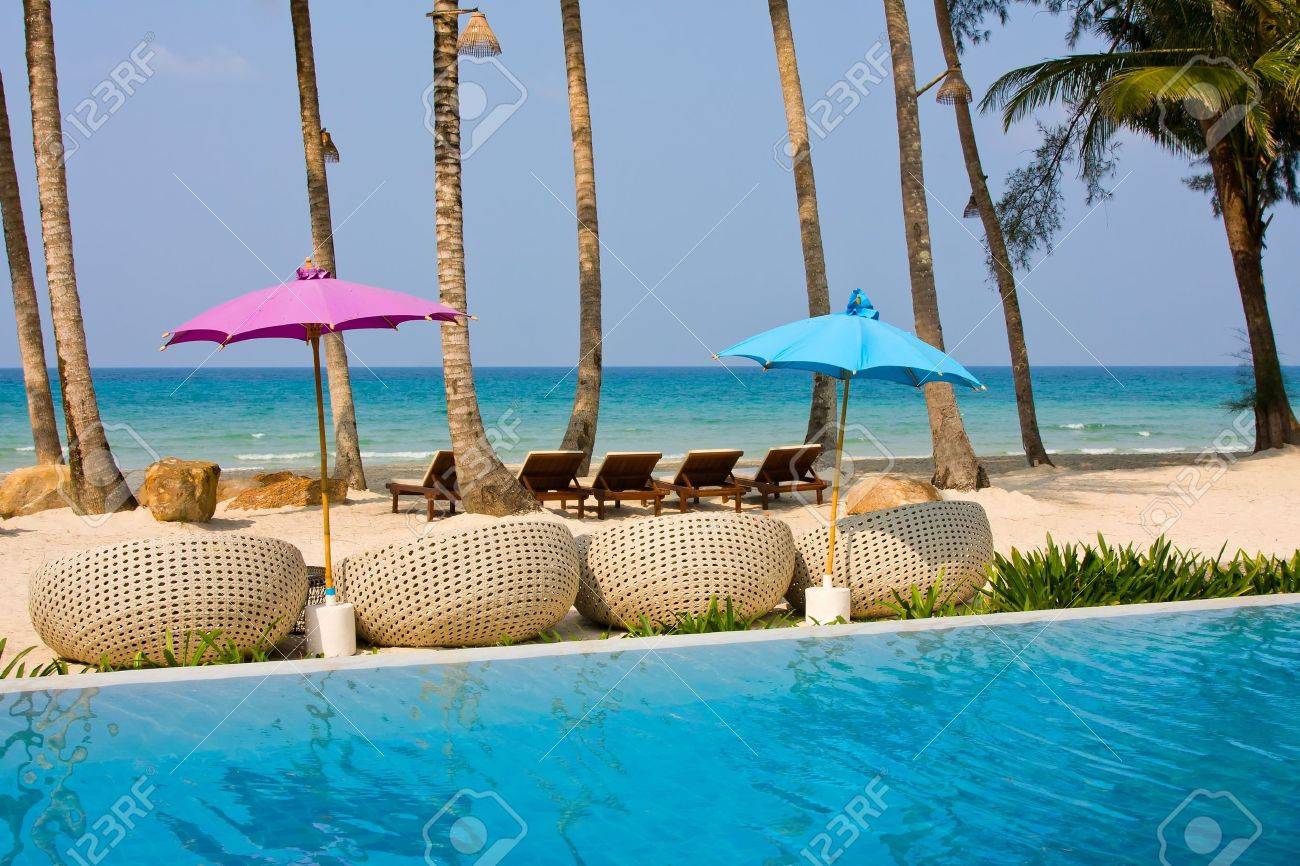 Piscine Sur La Plage île De Koh Kood Thaïlande