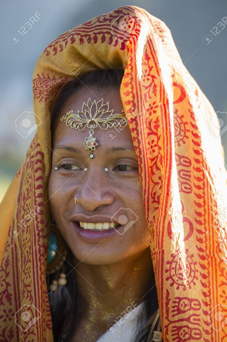 Shemale Dancing With A Fan At Sunrise In Pokhara, Nepal. Stock Photo,  Picture and Royalty Free Image. Image 82686060.