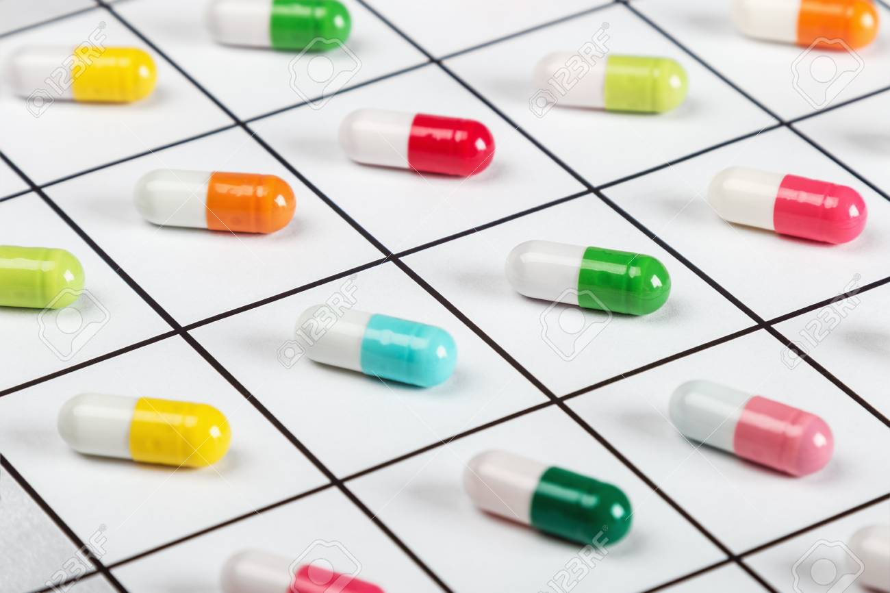 different colors of the pill on the schedule of taking medicines medicines schedule