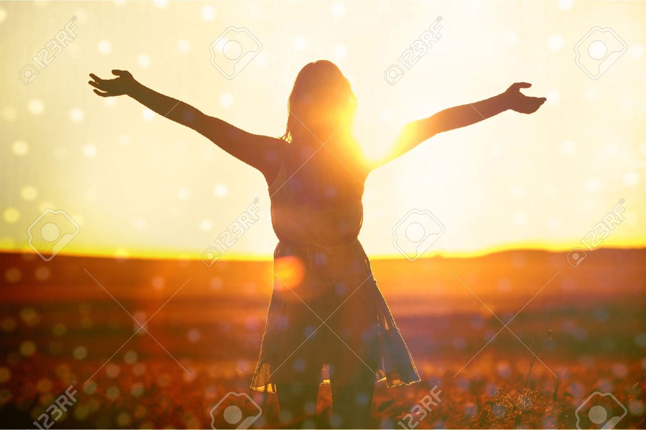 Joie La Lumiere Du Soleil Le Ble Banque D Images Et Photos Libres De Droits Image