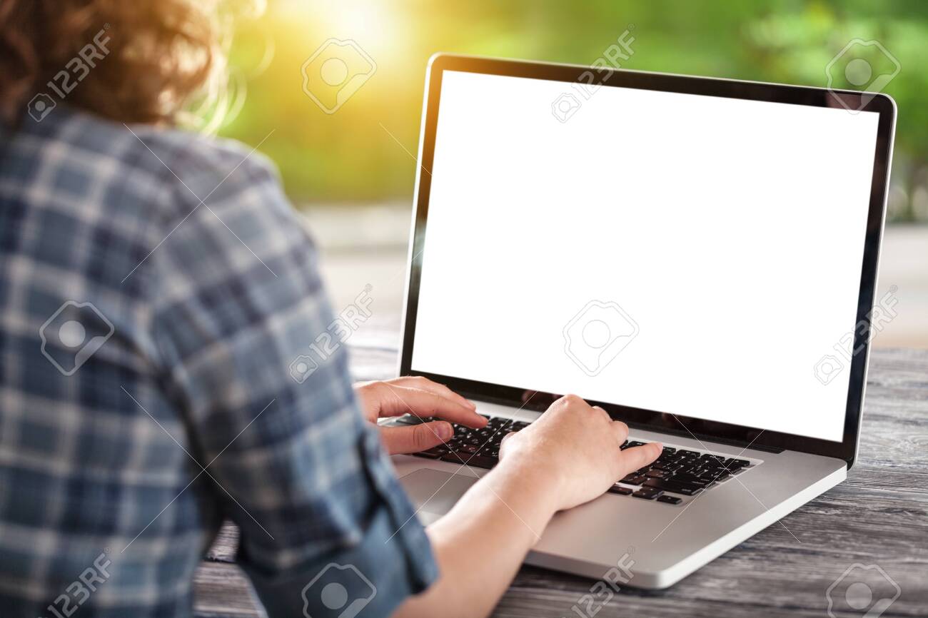 Man Using Brand New Apple Macbook Pro 15 Inch Late 16 With Stock Photo Picture And Royalty Free Image Image