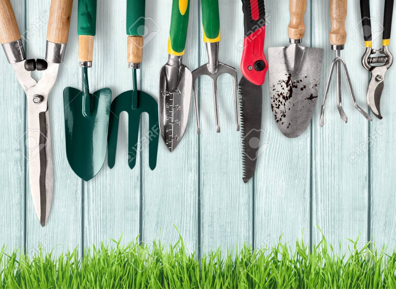 Garden Tools Top Border Stock Photo, Picture and Royalty Free Image. Image  92128964., image size:1300x948
