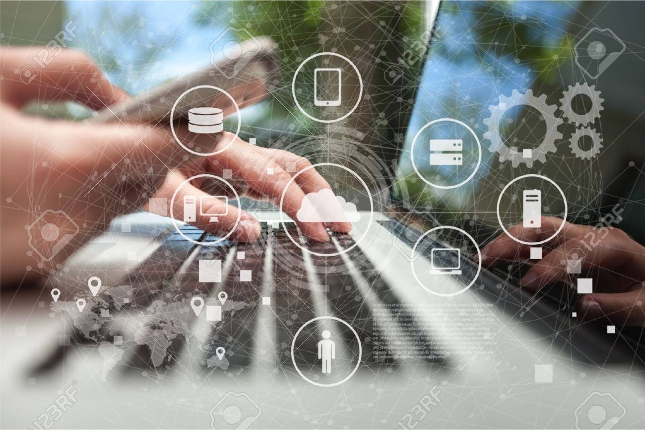 Network digital technology concept - 106411476 Network digital technology concept - 106411476