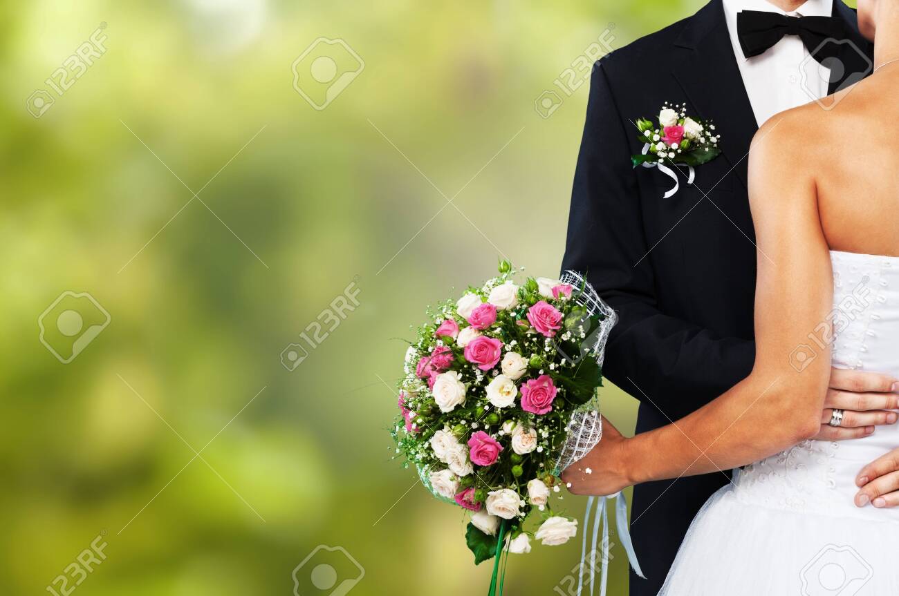 Happy just married young couple - 124300607 Happy just married young couple - 124300607