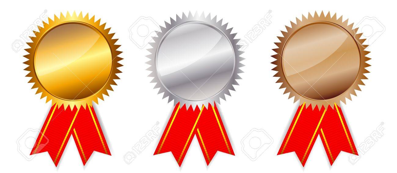 金 銀のブロンズ賞ベクトル イラストのイラスト素材 ベクタ Image