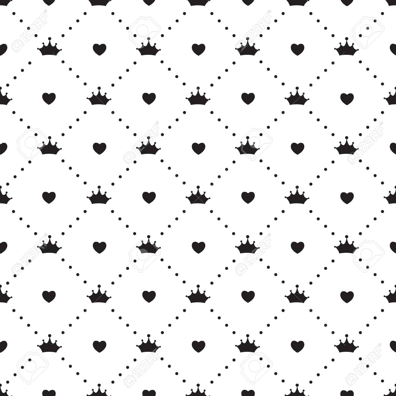 プリンセスのシームレスなパターン背景ベクトル イラスト のイラスト素材 ベクタ Image 3724