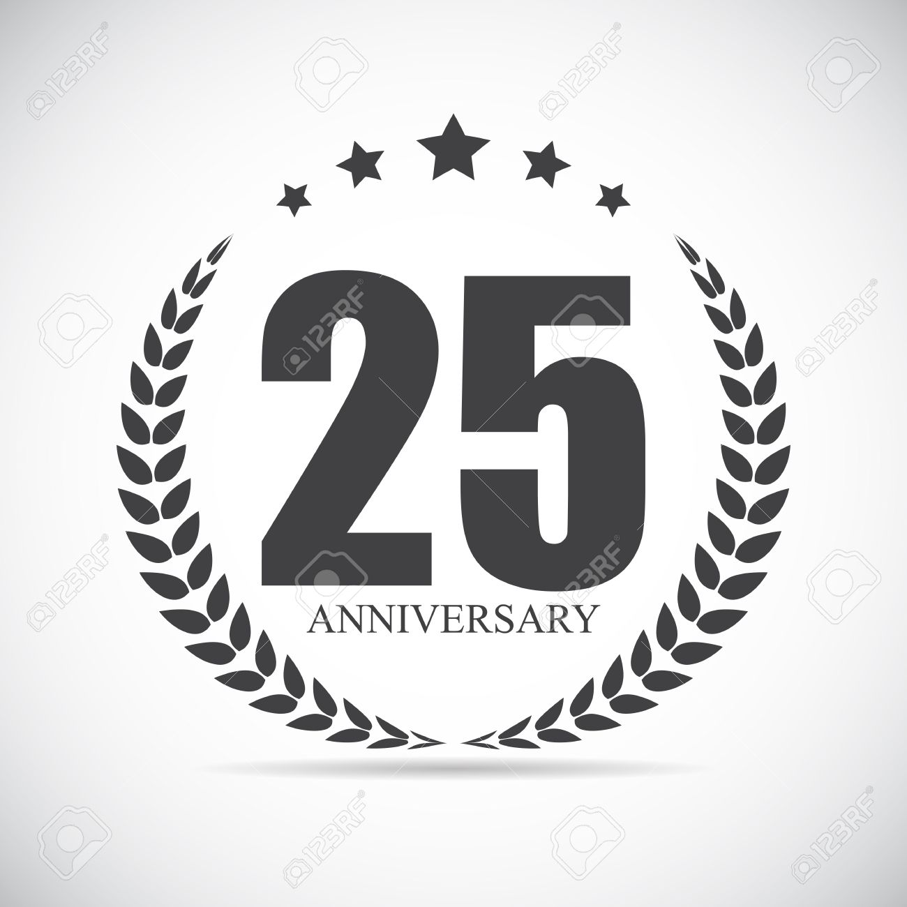 template logo 25 years anniversary vector illustration eps10 royalty