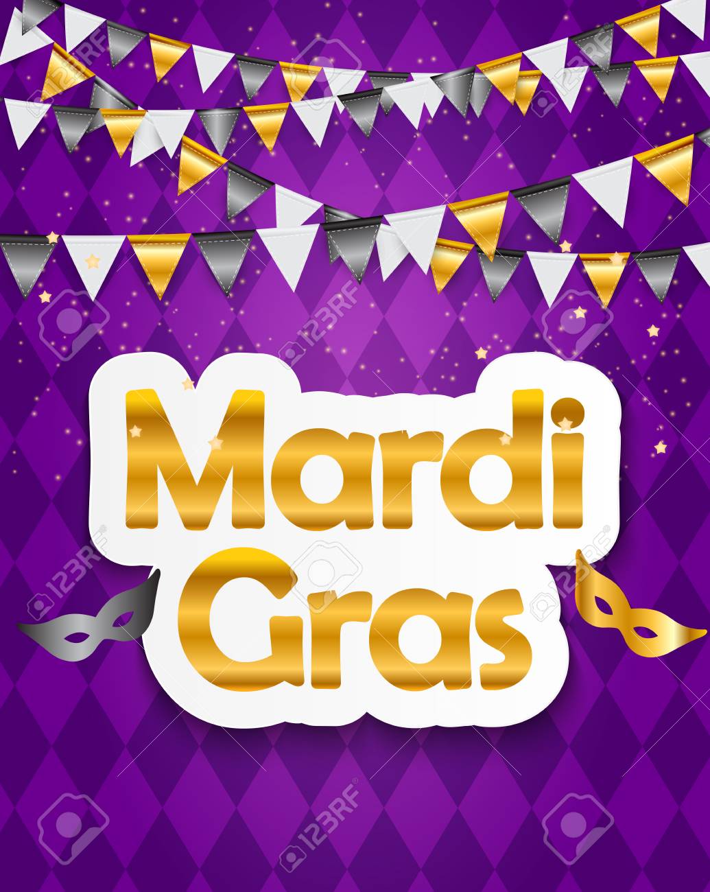 mardi gras brochure template celebration greeting card backround