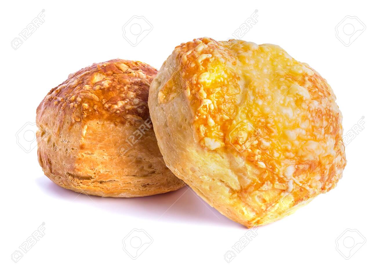 attractive airy puff pastry buns baked under cheese - 131987336 attractive airy puff pastry buns baked under cheese - 131987336