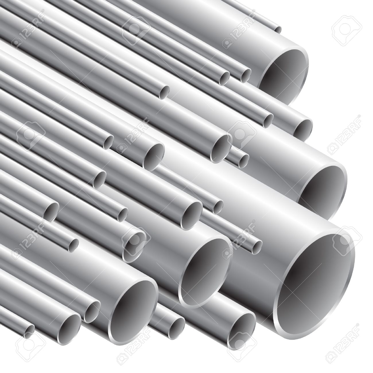 Stack of steel tubing (vector illustration). - 6419000 Stack of steel tubing (vector illustration). - 6419000