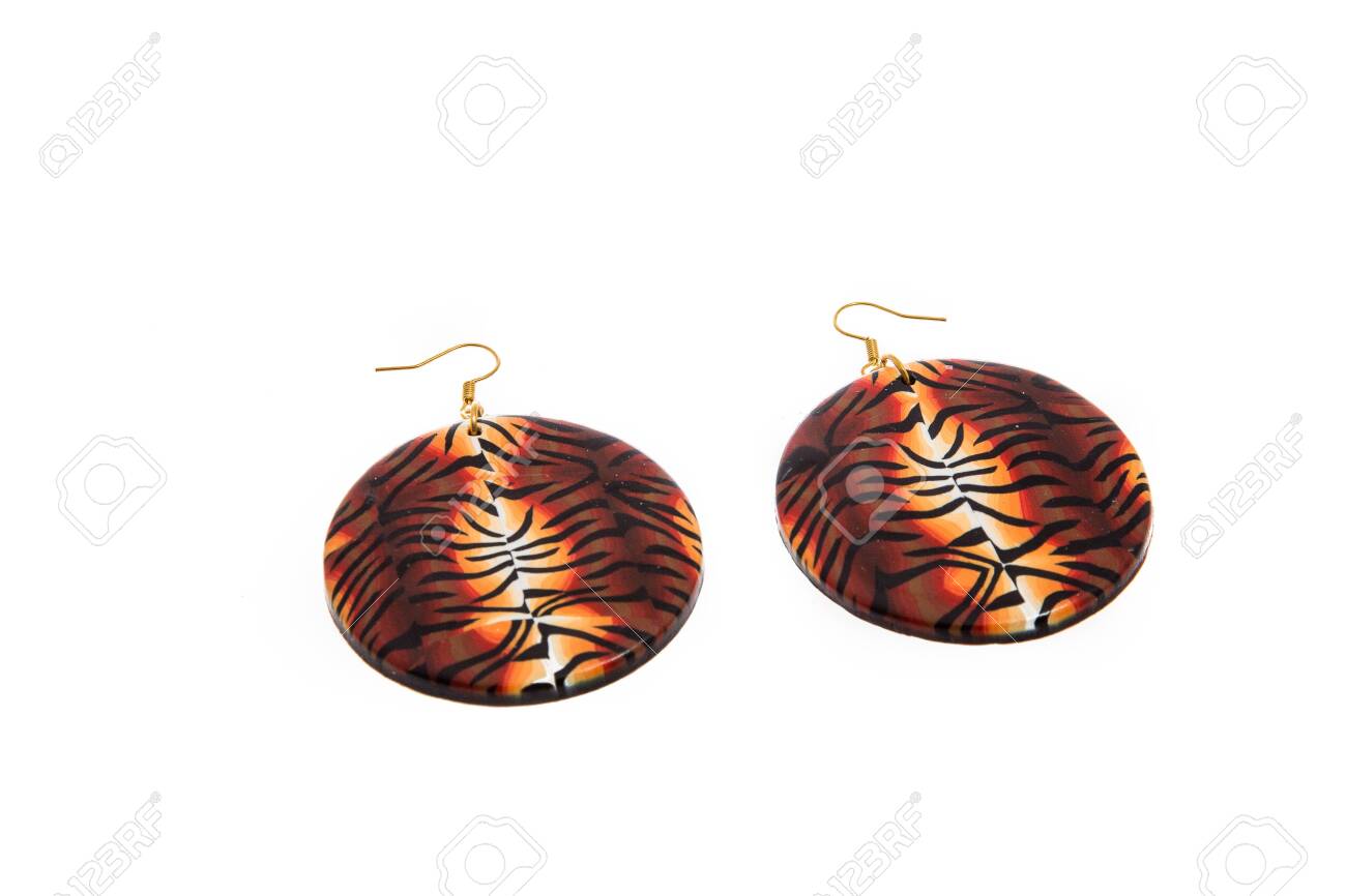 Nickel Free TEARDROPS Handmade Polymer Clay Earrings Ink Bone