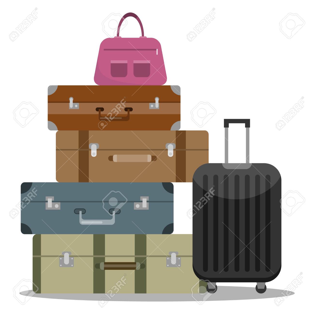 A set of tourist suitcases. Different options for tourist suitcases. A large set of tourist suitcases. Vector illustration, vector. - 134877951 A set of tourist suitcases. Different options for tourist suitcases. A large set of tourist suitcases. Vector illustration, vector. - 134877951