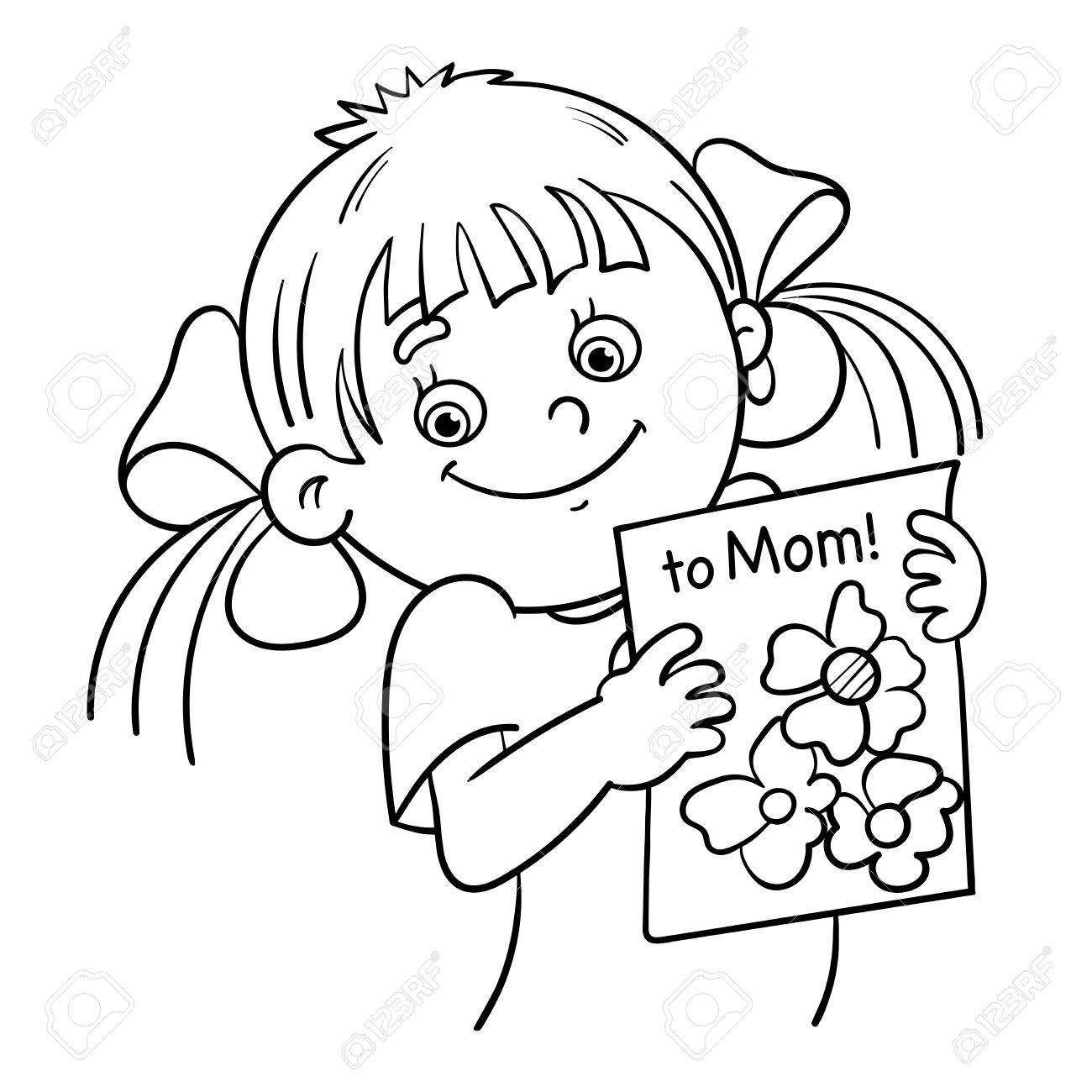 Esquema Página Para Colorear De Una Niña De Dibujos Animados Con Una Imagen Ilustraciones Svg, Vectoriales, Clip Art Vectorizado Libre De Derechos. Image 46670513. Esquema Página Para Colorear De Una Niña De Dibujos Animados Con Una Imagen Ilustraciones Svg, Vectoriales, Clip Art Vectorizado Libre De Derechos. Image 46670513.