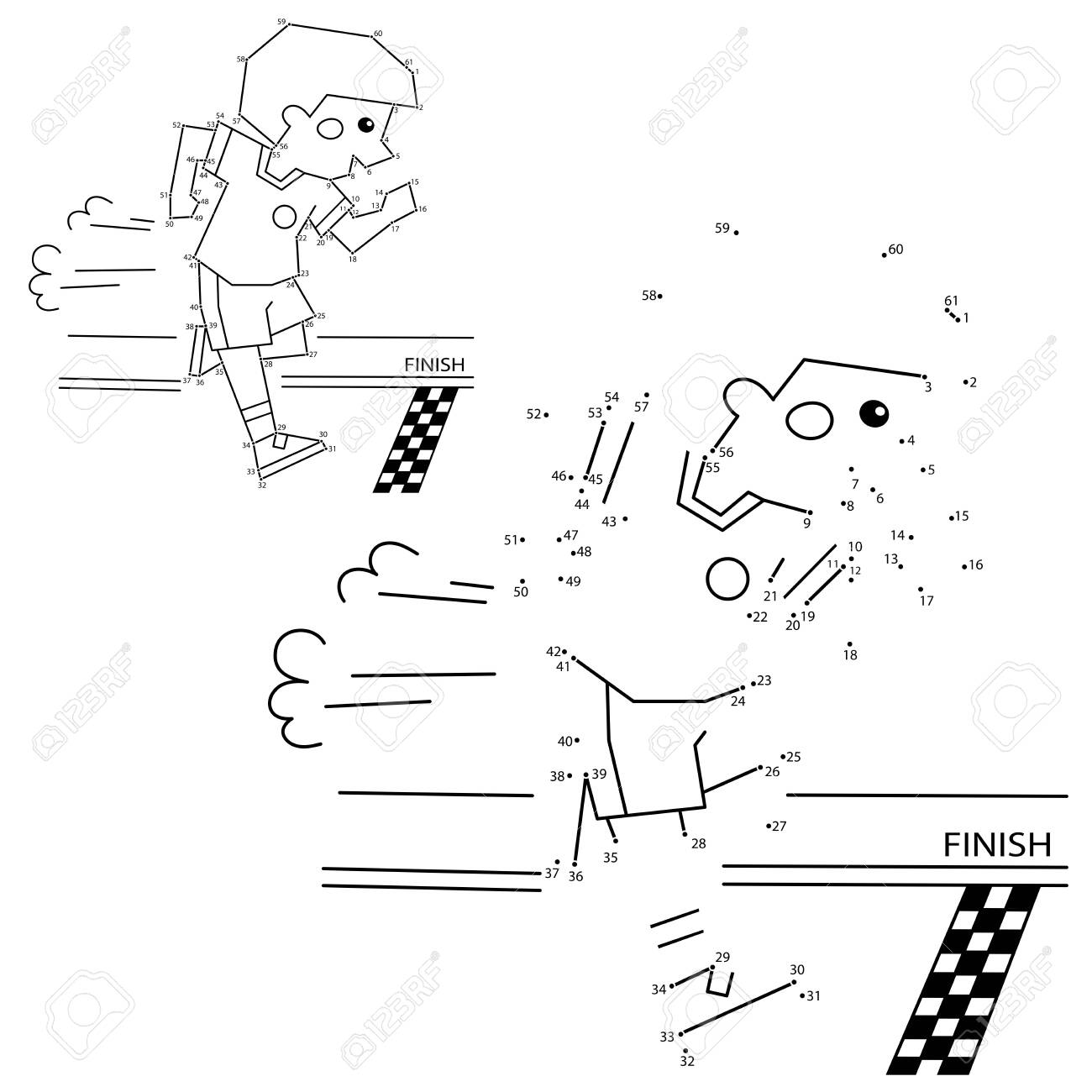 numbers game for kids coloring page outline of a cartoon boy royalty free cliparts vectors and stock illustration image 153672989 123rf com