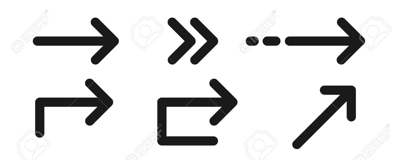 Set of differnt black arrows signs. Vector - 152470290 Set of differnt black arrows signs. Vector - 152470290