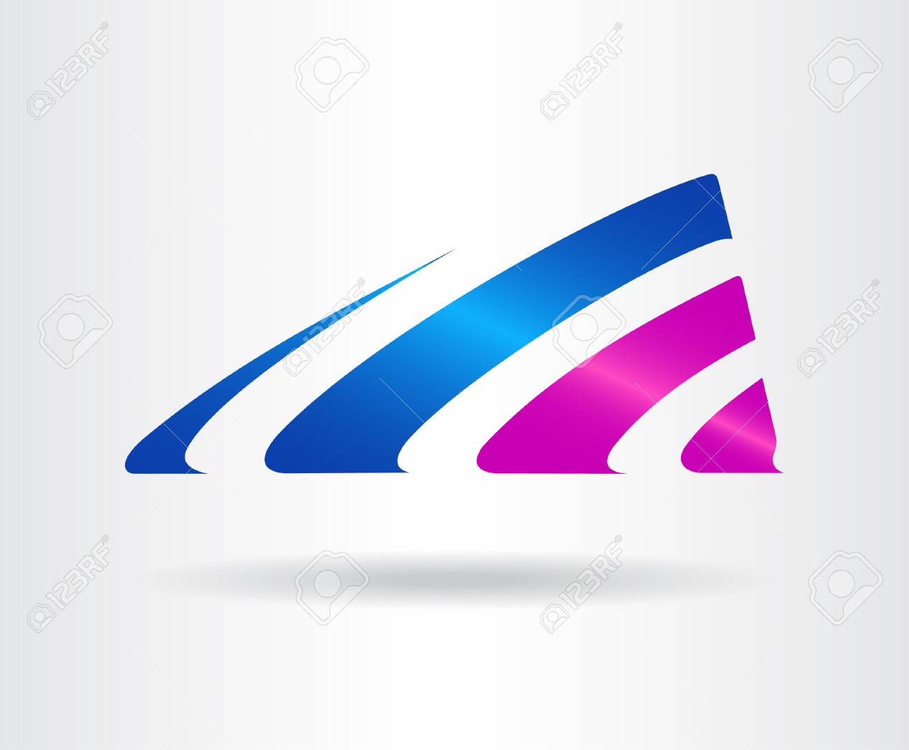 abstract vector sign in cones shape template for logotype royalty