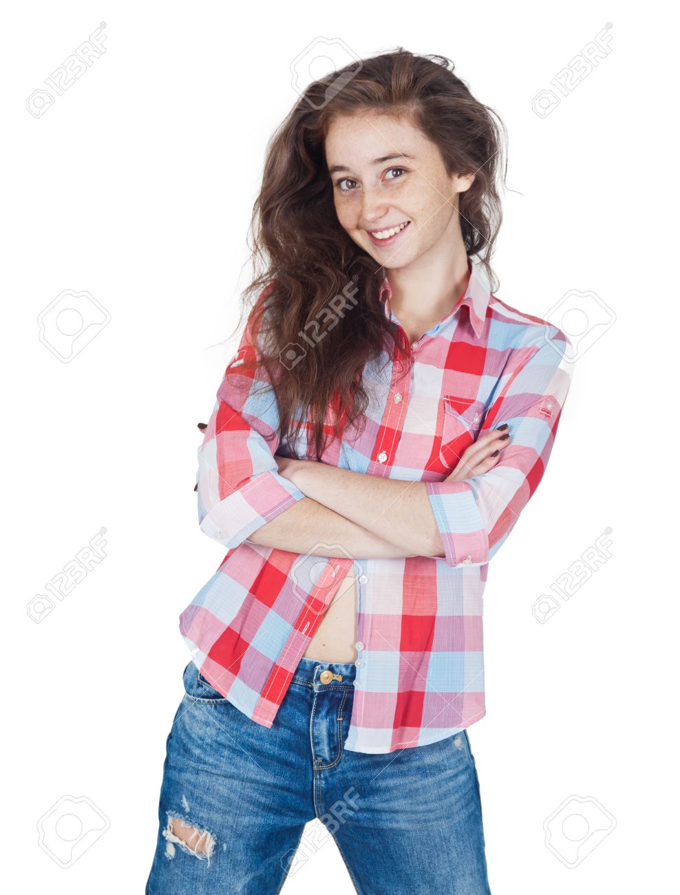 Nett Teenager-Mädchen 17-18 Jahre Alt, Isoliert Auf Einem Weißen  Hintergrund Lizenzfreie Fotos, Bilder und Stock Fotografie. Image 51361180.