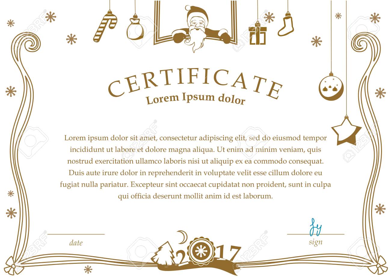 white christmas certificate with santa royalty free cliparts christmas certificate