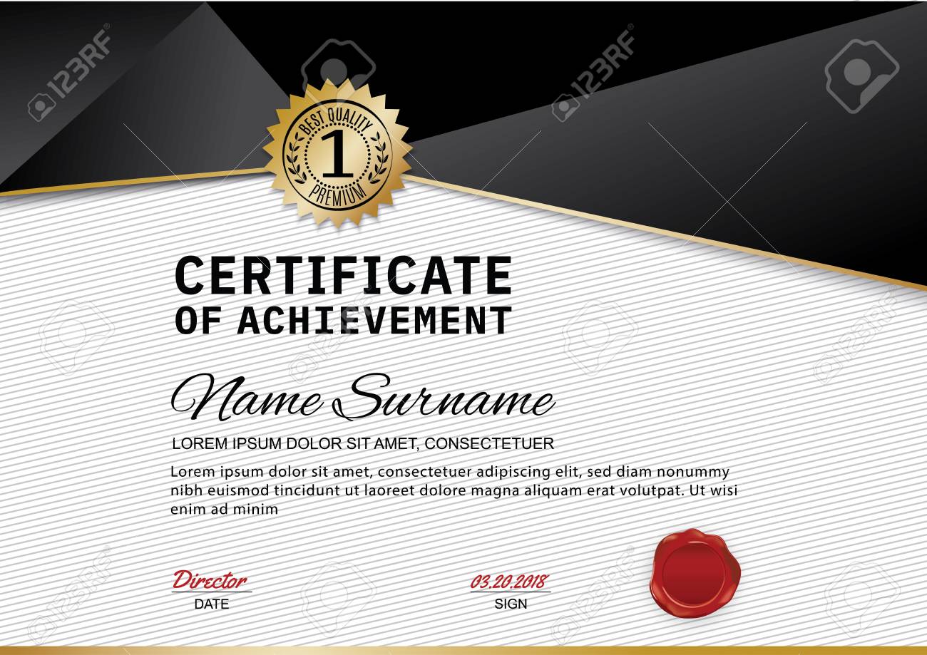 creative luxury certificate of appreciation award template with
