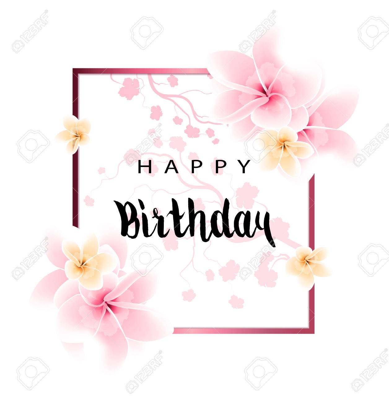 Abstraktes Design Alles Gute Zum Geburtstag Karte Mit Blumen Und Gluckwunsch Lizenzfrei Nutzbare Vektorgrafiken Clip Arts Illustrationen Image 7613