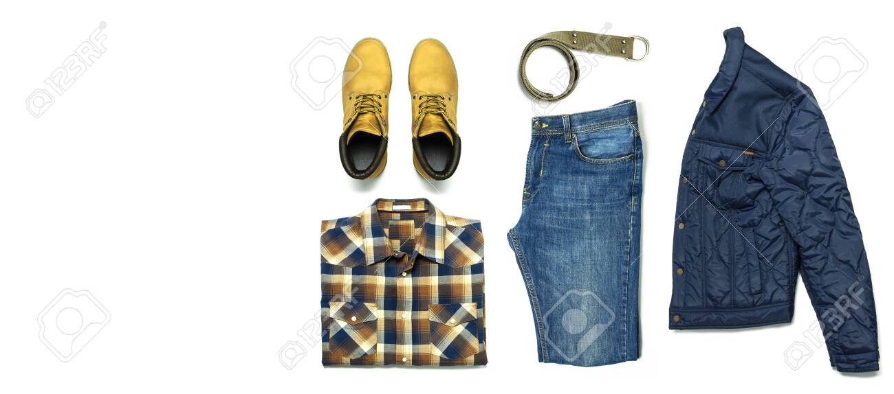 checkered blue jeans