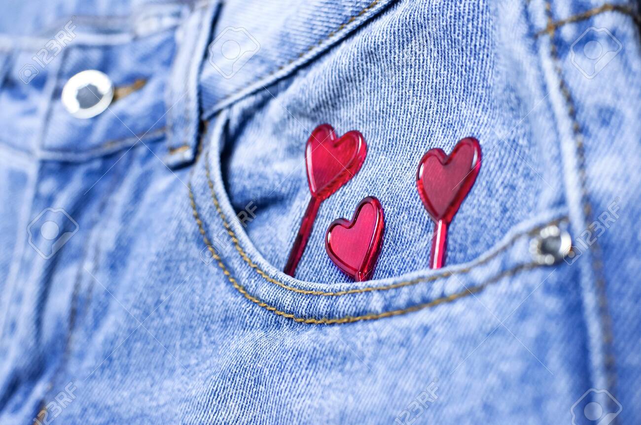 jeans with hearts
