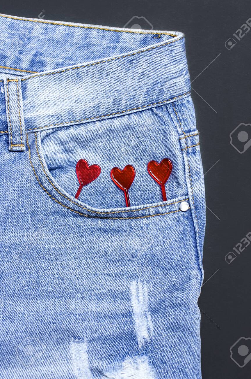 jeans with hearts