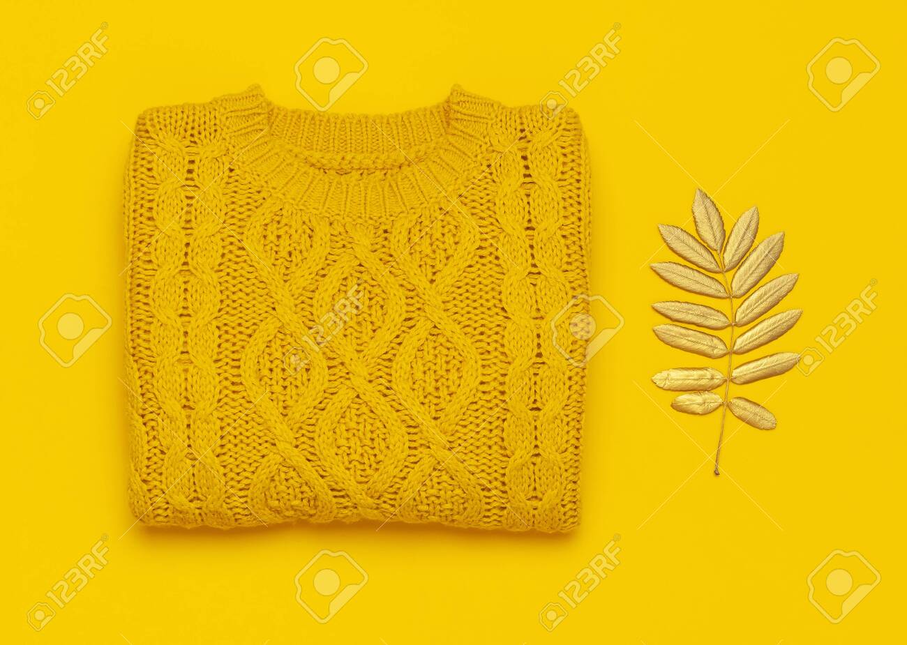 yellow woolen top