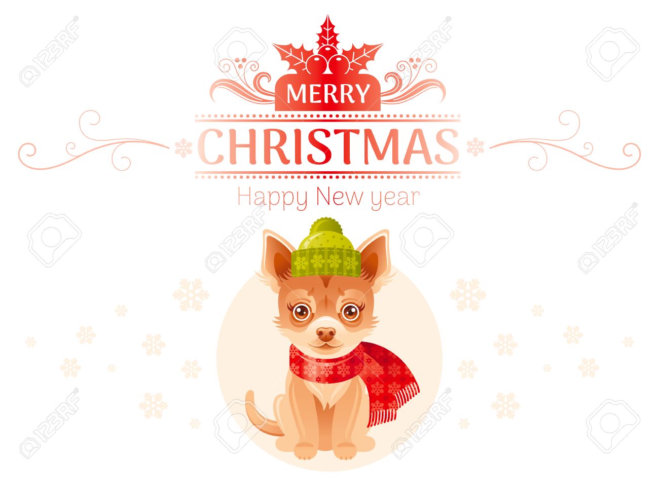 merry christmas and happy new year template