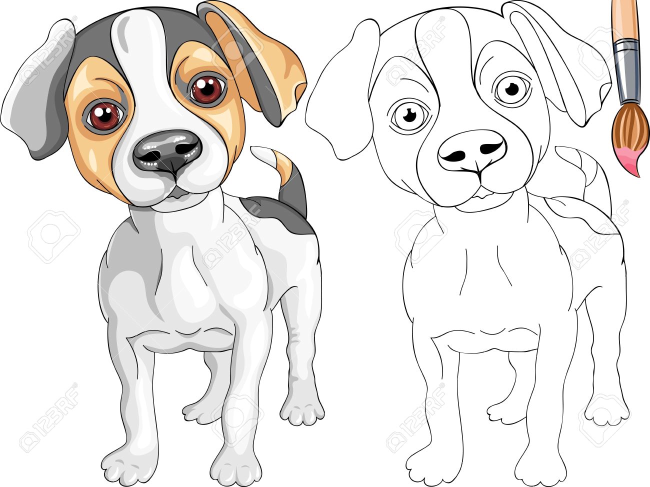Libro Para Colorear Para Los Niños Del Perro Sonriente Divertido Del Perrito Raza Jack Russell Terrier Ilustraciones Svg, Vectoriales, Clip Art Vectorizado Libre De Derechos. Image 16878995. Libro Para Colorear Para Los Niños Del Perro Sonriente Divertido Del Perrito Raza Jack Russell Terrier Ilustraciones Svg, Vectoriales, Clip Art Vectorizado Libre De Derechos. Image 16878995.