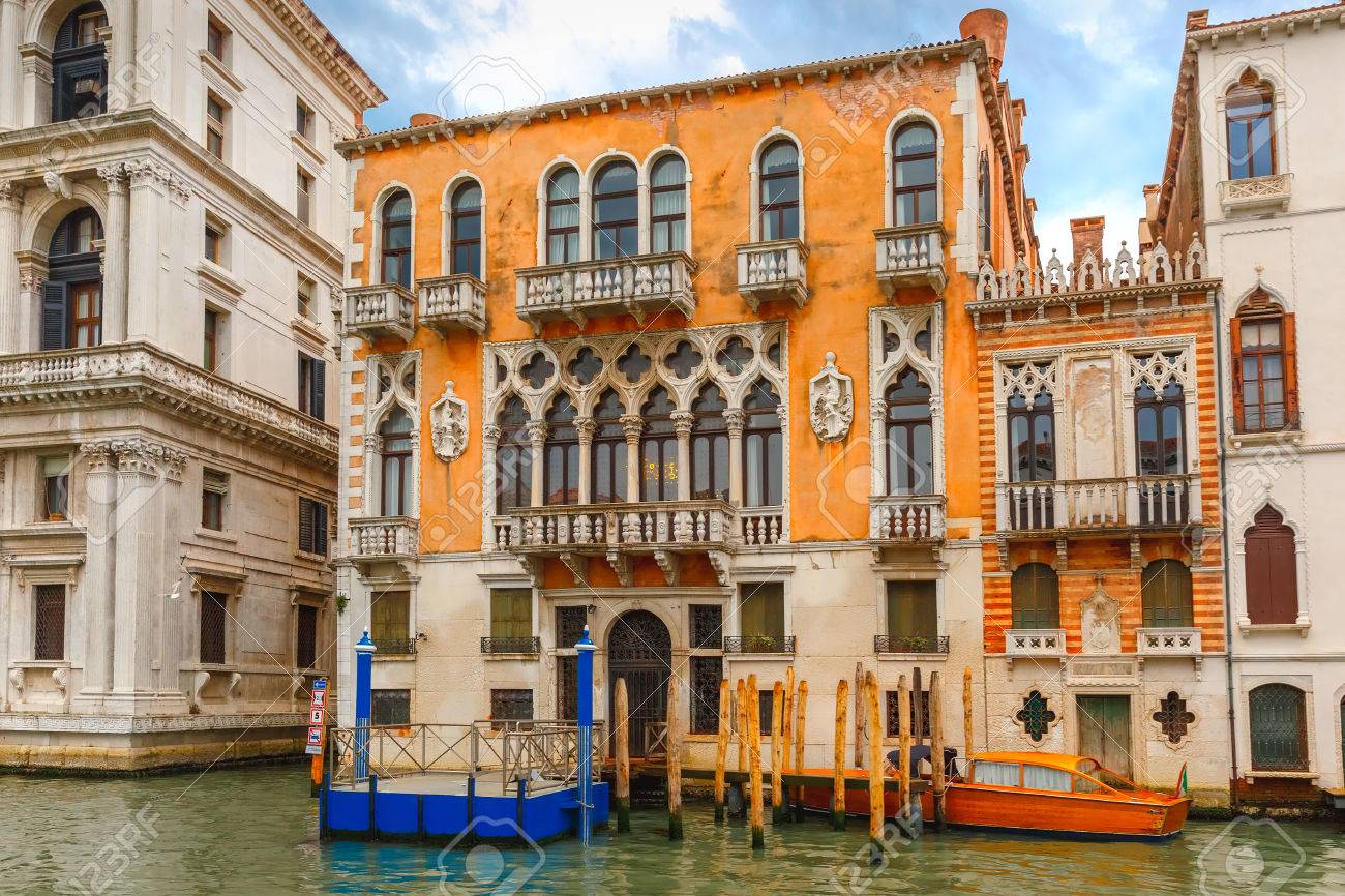 Venetian Gothic palazzo cavalli-franchetti in venetian gothic style on the grand Venetian Gothic palazzo cavalli-franchetti in venetian gothic style on the grand